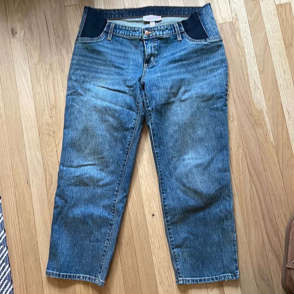 Isabel maternity jeans cropped
